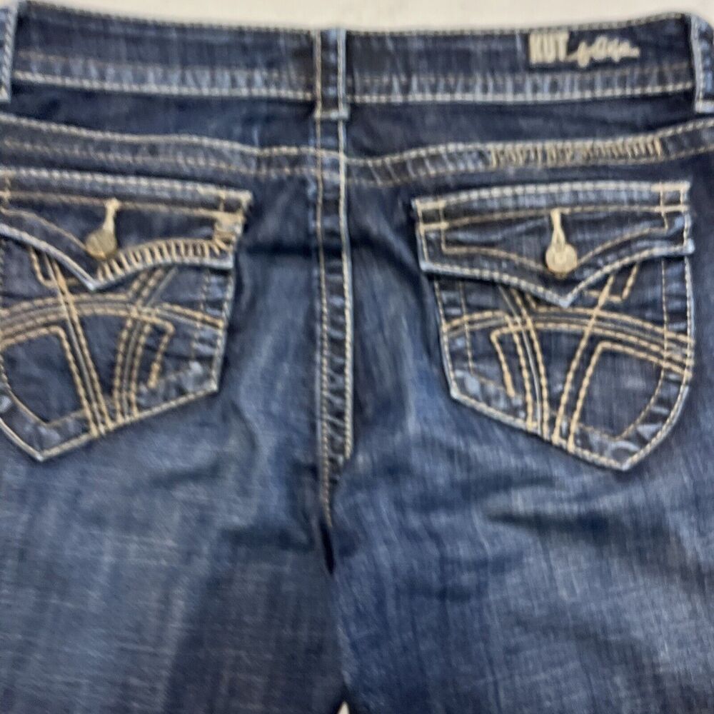 Kut From the Kloth Natalie Bootcut Jeans Womens 8 X 34 Dark Wash High Rise